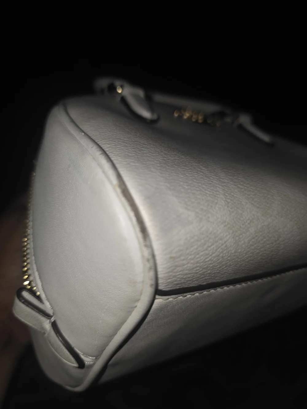 Coach Sydney Satchel Glaxier White Signature Dome Satchel Bag Purse